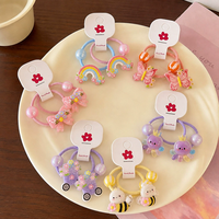 Attaches-cheveux pour enfants à motifs de dessins animés, très populaires, mignonnes, pour queue de cheval, tresses, accessoires capillaires pour petites filles, décorations pour la tête