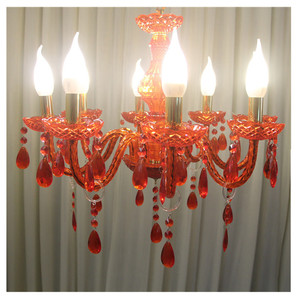Nueva Lámpara de Araña de Cristal Acrílico Rojo, Artículos para Bodas, Decoración para Pabellones de Rituales, Accesorios para Decoración de Lugares, Guía para el Camino de Boda - Product Image 5