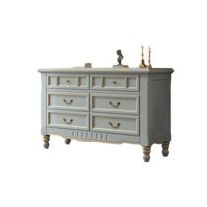 Armoire de rangement <span class=keywords><strong>vintage</strong></span> en bois massif de style américain à six tiroirs pour chambre à coucher et salon pour enfants - Product Image 5