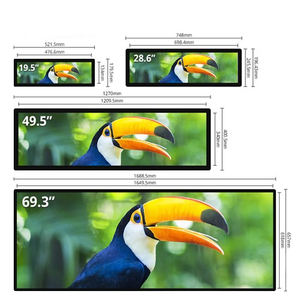 Kéo Dài Thanh 49.5Inch Màn Hình Hiển Thị <span class=keywords><strong>LCD</strong></span> Siêu Thị Kệ Hiển Thị Cạnh Quảng Cáo Kỹ Thuật Số Biển Màn Hình Loại Kéo Dài Thanh - Product Image 1