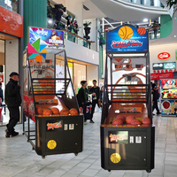 Machine de jeu de basket-ball d'arcade à monnayeur, colorée, très vendue, garantie 1 an, pour usage en extérieur