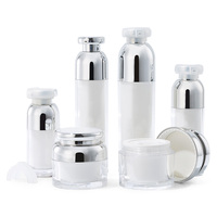 Bouteille de pompe sans air de forme ronde en plastique acrylique Offre Spéciale pour les soins de la peau bouteille d'emballage cosmétique haut de gamme de 30ml/50ml/100ml