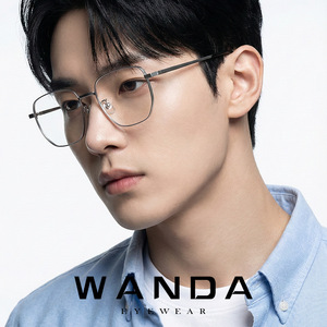 Geometric Thin Rim <b>Eyeglasses</b> <b>Frame</b> LF9029 Silver Unisex Full <b>Frame</b> Anti Uv Blue Light Protection - Product Image 3