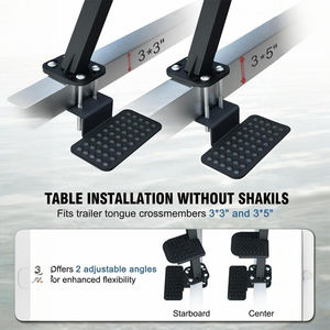 Escalera de <span class=keywords><strong>barco</strong></span> de 4 escalones, escalones de remolque con asa, escalones de remolque de <span class=keywords><strong>barco</strong></span> antideslizantes de alta resistencia, universales para remolques de bajo/pontón - Product Image 3