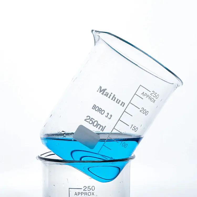 china supplies 200ml laboratory glass ware high durability quartz beaker with scale