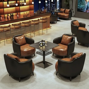 Colección de asientos y mesas de <span class=keywords><strong>bar</strong></span> de estilo industrial para bares de salón Música Diners <span class=keywords><strong>Tabernas</strong></span> Uso comercial - Product Image 1