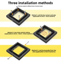 Lampe solaire pour poteau, étanche IP65, LED, pour poteau de clôture 4x4 5x5, lampe de colonne de jardin extérieur, lampe de portail