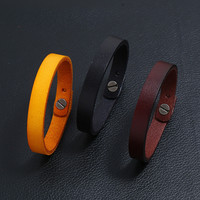 Bracelet en cuir véritable fait main vintage, bracelet polyvalent en cuir de vache, bracelet de mode pour couples, bracelet pour homme