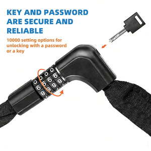 Candado <span class=keywords><strong>de</strong></span> Cadena con Contraseña Personalizado AFTFA para Bicicleta <span class=keywords><strong>de</strong></span> Montaña, Motocicleta, Bicicleta Eléctrica, Scooter Eléctrico Resistente - Product Image 2