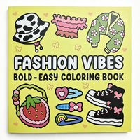 Carnet de dessin anti-stress à couverture rigide avec reliure thermique, 48 pages, motifs mignons et tendance, pour adolescents et adultes