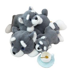 Juego de juguetes de peluche <span class=keywords><strong>Husky</strong></span> realistas-Perros <span class=keywords><strong>Husky</strong></span> de peluche realistas en diferentes tamaños Juguetes de peluche - Product Image 1