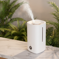Humidificateur à ultrasons de diffuseur d'huile essentielle intelligent à remplissage par le haut avec un appareil d'aromathérapie de table de grande capacité de 5L pour un usage domestique