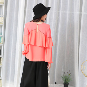 2020 Nouvelle Mode Femmes En Mousseline De Soie Blanche Blouses À Manches Longues Mode Féminine Tops - Product Image 5