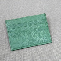 Dompet Kartu Bisnis & Paspor Kulit Asli Anti-RFID Tipis untuk Wanita & Pria