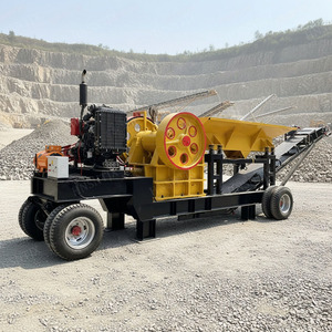 Trituradora de Mandíbulas Móvil Diésel Nueva en Venta, para Minería, Trituración de Rocas, Trituración de Granito, Trituración de Residuos de Construcción - Product Image 1