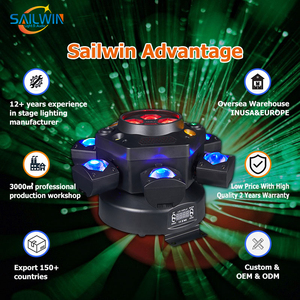 SAILWIN LED DJ Bee Eye Six bras Petit King Kong Stroboscope Tête mobile Faisceau Effet laser Lumière pour scène <span class=keywords><strong>Disco</strong></span> - Product Image 5