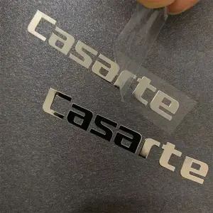 3D UV Transfer çıkartmaları kişiselleştirilmiş LOGO özel Metal parlaklık mektup Transfer etiketleri özel çıkartmalar DIY logo