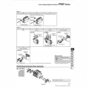 Interruptor de flujo digital SMC Pneumatics con pantalla de 2 colores, - Product Image 1
