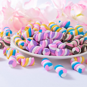 <b>Polymer</b> Clay Candy Twist Beads For Diy Crafts And Phone Case Decorations - Product Image 3