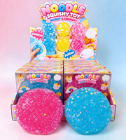 Jouet Squishy Nouilles Colorées à Rebond Lent Anti-Stress Sensoriel Perles de Cristal Boîte de Présentation Vente en Gros