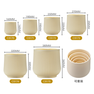 Fleid Contemporary Floor Vase-Lightweight Durable Polyethylene Eco-Friendly Wide Mouth Unbreakable Fade Resistant Reusable High - Product Image 2