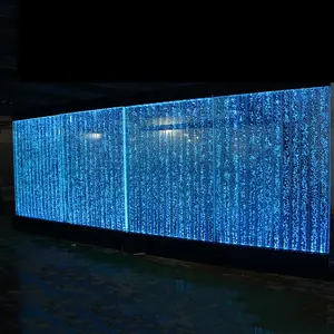 Cortina de agua personalizada, luces LED de pared, Burbuja de pared de agua, pantalla acrílica grande, partición, porche, pecera, lámpara de acuario para sala de estar