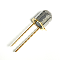 Diode UV LED TO-18 395-400nm, boîtier métallique, lentille transparente, 3.2-3.4V 0.5W pour la détection de fluorescence