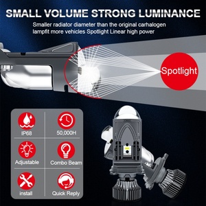 H4 Car <b>Led</b> <b>Projector</b> Lens <b>Projector</b> <b>Led</b> Headlight Dual Lens 3 Lighting High Power <b>Led</b> <b>Light</b> for Car H4 Motorcycle Headlamp 12v - Product Image 6
