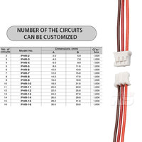 Rangkaian Kabel Konektor JST GH 2.0mm Pitch OEM Custom Wire Harness 2P-12Pin untuk Elektronik Konsumen, Pengiriman Tepat Waktu