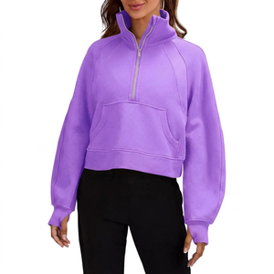 Sweat-shirts pour femmes de style nouveau, de haute qualité, pour l'hiver, avec logo personnalisé imprimé sur le devant, 100% coton, vente en gros, coupe classique - Product Image 5