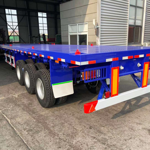 Remolque de Plataforma de Acero de 3 Ejes de Alta Calidad, Semirremolque para Transporte de Contenedores, Transporte de Carga, Alta Capacidad, Bajo Precio - Product Image 1