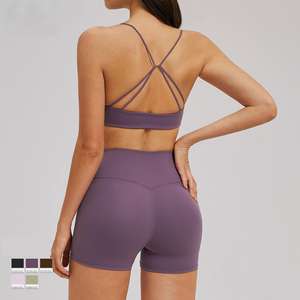 Ensembles <span class=keywords><strong>de</strong></span> sport sans manches multicolores grande taille pour femmes, comprenant un soutien-gorge et un short légers <span class=keywords><strong>de</strong></span> qualité supérieure, pour le <span class=keywords><strong>tennis</strong></span> <span class=keywords><strong>de</strong></span> table et l'entraînement - Product Image 3