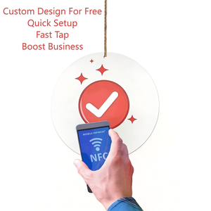 Plaque de suspension professionnelle en PVC étanche avec puce NFC et RFID NTAG213, <span class=keywords><strong>215</strong></span>, 216 pour réseaux sociaux, adhésion et paiement - Product Image 6