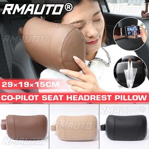 หมอนรองศีรษะในรถยนต์แบบมีโครง 3 สี ทำจากเมมโมรี่โฟมเพื่อความสบาย ป้องกันศีรษะ หุ้มด้วยหนัง PU ใช้ได้ทุกฤดู - Product Image 1