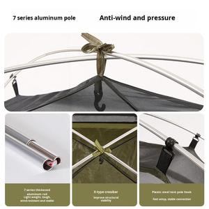Tente de camping à une chambre, double couche, imperméable, protection UV, toutes saisons, 1500-2000 mm, compatible OEM/ODM |   Famille portable - Product Image 5