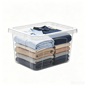Dengbei Aufbewahrungsbox 10L Rechteckiger Transparenter Organizer Stapelbarer Behälter für Bürowerkzeuge BPA-frei Hochwertig - Product Image 5