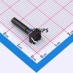 TSA06131-180B332CA Tactile Switch Through hole-4P,6.1x6.1mm Switch Single Pole Single Throw Round Button 1.8N 6.1mm - Product Image 2