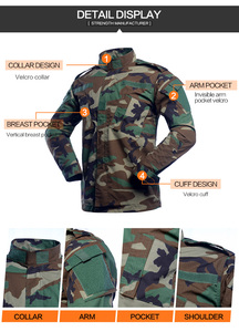 Uniformes Tácticos de Combate ACU, Camisas y Pantalones de Tela de Camuflaje, Trajes de Uniforme para Tallas XS-2XL - Product Image 3