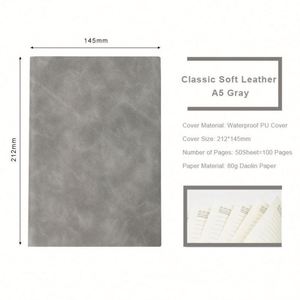 Cuaderno Personalizado con Estilo Empresarial para Material Escolar, Diario A5 con Cubierta de Plástico, Impresión Serigráfica - Product Image 6