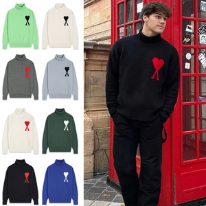 <span class=keywords><strong>Pull</strong></span> jacquard surdimensionné Gaoke, <span class=keywords><strong>col</strong></span> haut, automne/hiver, nouveau <span class=keywords><strong>pull</strong></span> en tricot décontracté pour hommes et femmes - Product Image 2