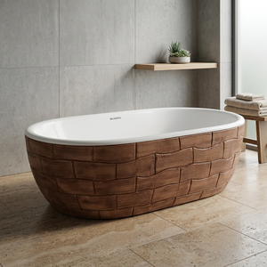 Évier de comptoir en céramique bicolore moderne - Résistant à l'eau et écologique pour une utilisation dans les hôpitaux, les cuisines et les salles de bain - Product Image 1