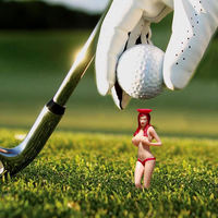 Accessoires de golf amusants et uniques, lot de six marqueurs de tee de golf en plastique, tee de golf « Sexy Lady With Redhead »