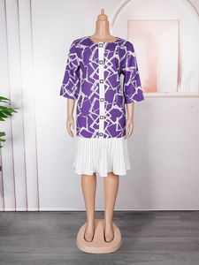 2024 African Print Lace <strong>Dress</strong> Turkey Design Plus Size Contrast Pleated <strong>Dress</strong> Women's Fashion Office <strong>Type</strong> Skirt - Product Image 5