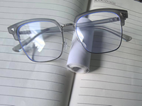 Gafas de Miopía con Cambio de Color para Hombre, Elegantes, con Protección Anti Luz Azul, Montura Cuadrada Retro para Mujer