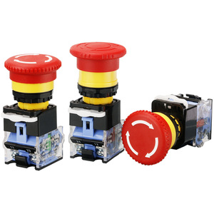 Mushroom-shaped Emergency Stop Switch La38-11Zs 22mm Self-locking Power Start Stop Button Switch Dust-proof Ip40 - Product Image 1