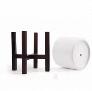 HOMEJOY2000 Pot de fleurs en céramique avec support en bois pour plantes d'intérieur/d'extérieur SPT2 - Product Image 5