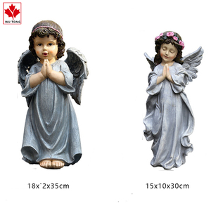 Statuetta in Resina Fatta a Mano di Angelo Bambina che Preghia, Ornamento da Giardino per Decorazione Casa - Product Image 6