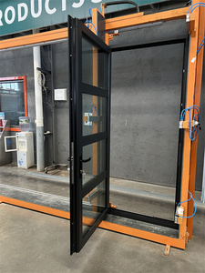 Minglei <span class=keywords><strong>Porte</strong></span> en aluminium à rupture thermique de style français Couleur noire personnalisée et portes <span class=keywords><strong>d</strong></span>'<span class=keywords><strong>entrée</strong></span> extérieures à <span class=keywords><strong>triple</strong></span> <span class=keywords><strong>vitrage</strong></span> - Product Image 4