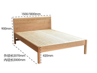Camas Tapizadas de Madera Maciza de Diseño Moderno, Cama Suave de Lujo para Hotel con Cajones, Tamaño Personalizado para Uso Doméstico