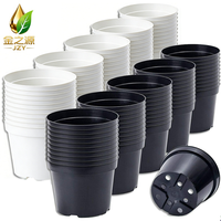 Pot de semis noir de 1 gallon, base de semis noire, pot de semis épaissi pour plantes grimpantes